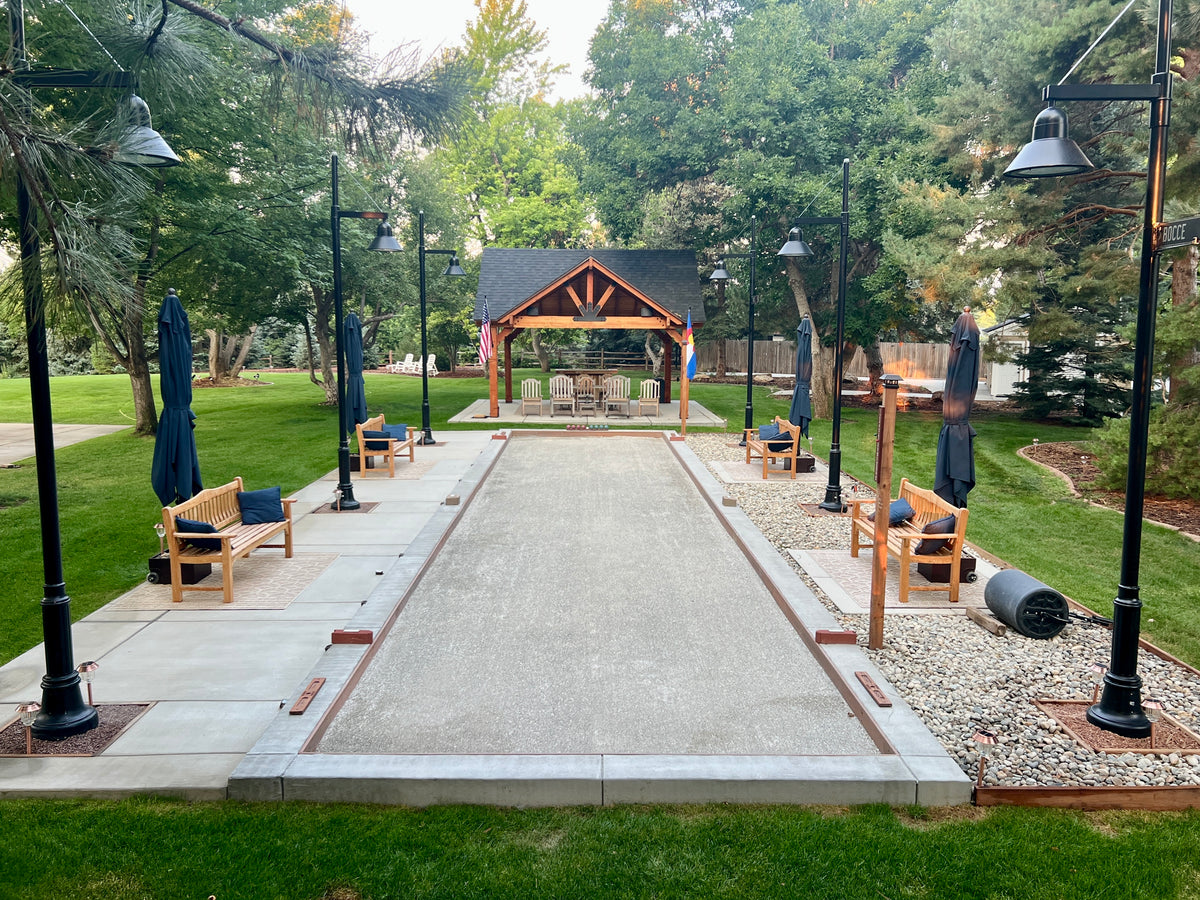 Boccemon surfaced bocce court in Denver, Colorado