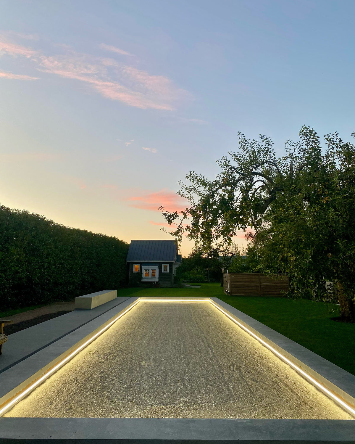 Bocce court in Bow, Washington