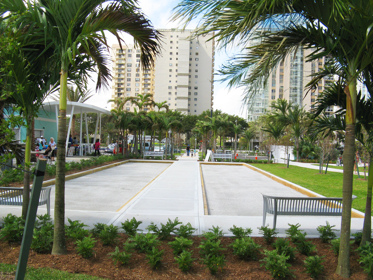 Bocce court in South Beach, Florida